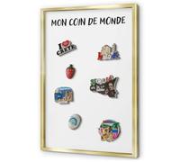 Tableau Magnétique Mural 40x60 cm | Cadre Doré | Mon Coin De Monde