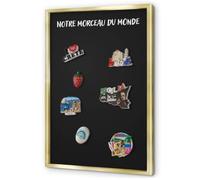 Tableau Magnétique Mural 40x60 cm | Cadre Doré | Notre Morceau Du Monde