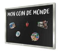 Tableau Magnétique Mural 60x40 cm | Cadre Argenté | Mon Coin De Monde