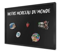 Tableau Magnétique Mural 60x40 cm | Cadre Noir | Notre Morceau Du Monde
