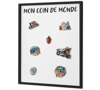 Tableau Magnétique Mural 60x80 cm | Cadre Noir | Mon Coin De Monde