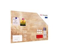 Tableau magnétique pour aimants METALboards, bois massif 60x40 cm + ensemble d’accessoires