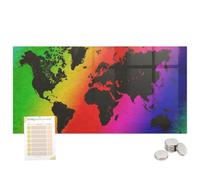 Tableau Magnétique pour École et Bureau 100x70 Carte du monde