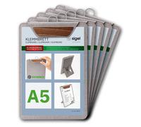 Tableau magnétique SIGEL, format DIN A5, avec fonction de support, lot de 5.