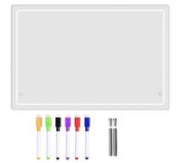 Tableau Mémo en Acrylique Transparent Carré pour Bureau, Notes | Planification Hebdomadaire, Surface Effaçable, Partage Facile, pour Maison et Bureau, Format Compact
