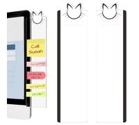 Tableau mémo motif chat, rappel d'écran réutilisable, support facial de 28 x 7,5 cm, panneau de moniteur fonctionnel, organisateur de bureau polyvalent, tableau de message d'ordinateur en acrylique