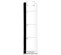 Tableau mémo pour moniteur - Panneau latéral en acrylique transparent - Montage latéral - Organisateur de messages - Adhésif - Accessoire de bureau pour le bureau