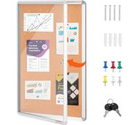 Tableau mural 60x90 cm - Tableau en liège Tableau d'affichage Memoboard - Tableau fermé pour notes et organisation