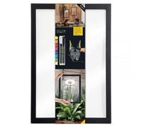 Cadre Woody transparent, avec kit de montage et et deux feutres craies (blanc et noir). 60x80 Securit
