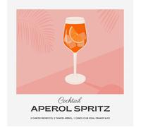 Tableau Mural Cocktail Aperol Spritz CEANOTHE - 45x45 cm - Cocktail