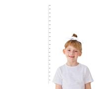 Tableau mural de hauteur pour - Autocollant transparent de mesure de 200 x 5,2 cm, règle de croissance adhésive, panneau en PVC imperméable, design amovible | Tableau mural de mesure de la