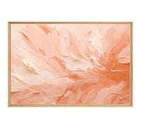 Tableau mural encadré art texturé 65x97 cm CEANOTHE Décoration Murale Art Décoratif Muraux Peinture Imprimée en HD Salon Chambre Bureau Fabriqué en France Beige G
