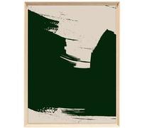 Tableau mural encadré CEANOTHE - Abstraction noir intense - 60x80 cm - Fibres de bois Noir Noir