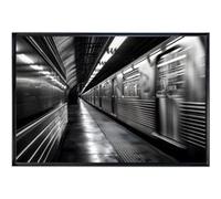 Tableau mural encadré CEANOTHE Métro urbain 80x120 cm Noir et blanc Noir & blanc