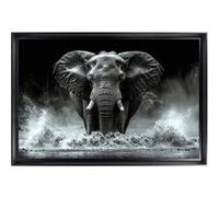 Tableau mural encadré CEANOTHE portrait éléphant majestueux 40x60 cm Noir & blanc Noir & blanc