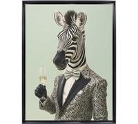 Tableau mural encadré CEANOTHE Zèbre Gentleman 60x80 cm Noir & Blanc Noir & blanc