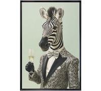 Tableau mural encadré CEANOTHE Zèbre gentleman 80x120 cm Noir & blanc Noir & blanc