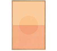 Tableau mural encadré demi soleil 65x97 cm CEANOTHE Décoration Murale Art Décoratif Muraux Peinture Imprimée en HD Salon Chambre Bureau Fabriqué en France Orange G