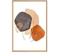 Tableau mural encadré forme abstraite 65x97 cm CEANOTHE Décoration Murale Art Décoratif Muraux Peinture Imprimée en HD Salon Chambre Bureau Fabriqué en France Multicolore G