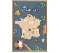 Tableau mural encadré fromages de France 65x97 cm CEANOTHE 65x97 cm Vert - Fabriqué en France Vert G