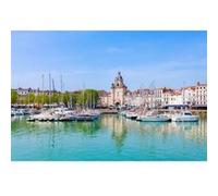 Tableau mural encadré La Rochelle 65x97 cm CEANOTHE Décoration Murale Art Décoratif Muraux Peinture Imprimée en HD Salon Chambre Bureau Fabriqué en France Bleu G