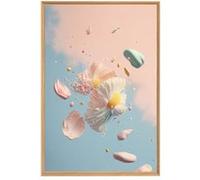 Tableau mural encadré nuage de fleur 65x97 cm CEANOTHE Décoration Murale Art Décoratif Muraux Peinture Imprimée en HD Salon Chambre Bureau Fabriqué en France Multicolore G