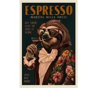 Tableau mural encadré paresseux Martini Espresso 65x97 cm CEANOTHE Décoration Murale Art Décoratif Muraux Peinture Imprimée en HD Salon Chambre Bureau Fabriqué en France Marron