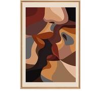 Tableau mural encadré visages 65x97 cm CEANOTHE Décoration Murale Art Décoratif Muraux Peinture Imprimée en HD Salon Chambre Bureau Fabriqué en France Marron G