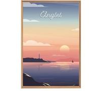 Tableau mural illustration Anglet CEANOTHE 65x97 cm Violet - Fabriqué en France Violet G