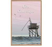 Tableau mural illustration côte Atlantique CEANOTHE 45x65 cm Gris - Fabriqué en France Gris G