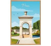 Tableau mural illustration jardin Pau CEANOTHE 65x97 cm Vert - Fabriqué en France Vert G