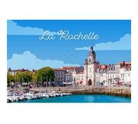 Tableau mural illustration La Rochelle CEANOTHE 65x97 cm Bleu - Fabriqué en France Bleu G