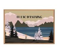 Tableau mural illustration Lac Estaing CEANOTHE 65x97 cm Marron - Fabriqué en France Marron G