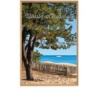 Tableau mural illustration plage du bassin d'Arcachon CEANOTHE 65x97 cm Marron - Fabriqué en France Marron G
