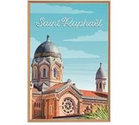 Tableau mural illustration Saint-Raphaël CEANOTHE 65x97 cm Multicolore - Fabriqué en France Multicolore G