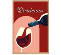 Tableau mural illustration vin de Bordeaux CEANOTHE 65x97 cm Rouge - Fabriqué en France Rouge G
