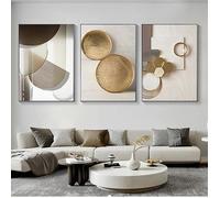 Tableau mural moderne sur toile pour chambre à coucher,salon Beige abstrait moderne Marbre géométrique Sans cadre 40x60cm