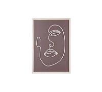 Tableau mural Present Time Line Drawing Medium Marron 27x38x1,5 cm