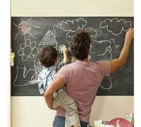 Tableau Noir Autocollant Autoadhésif Tableau Ardoise Mural en Rouleau pour la Maison L'école Le Bureau Tableau Craie Mural Autoadhésif Tableau Noir Ardoise Mural Écrire Dessiner Peindre Souligner