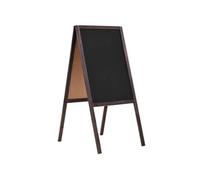 vidaXL Tableau noir double face Bois de cèdre autoportant 40 x 60 cm Noir