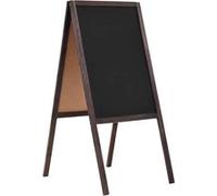 vidaXL Tableau noir double face Bois de cèdre autoportant 40 x 60 cm Noir