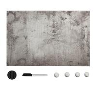 Tableau noir magnétique mural - vidaXL - Verre trempé - 50x30 cm - Gris - Épaisseur 4 mm - Facile à monter