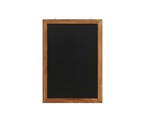 Tableau Noir Mural 50x70 cm, Cadre Bois de Pin Massif, Surface Mate | Coins biseautés 45°, marqueur craie liquide, portrait ou paysage, vis et chevilles fournies, intérieur uniquement
