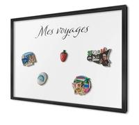 Tableau Organisateur en Métal 60x40 cm | Cadre Noir | Mes Voyages