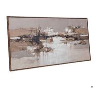 Tableau peint à la main avec cadre en bois rose 143x4x73h cm