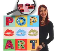 tableau pop art en 3D voitures / toile de décoration murale XL 60x60cm