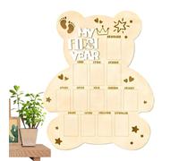 Tableau pour bébé : cadre en bois pour enfants, marqueurs de jalons de conception de croissance, joli affichage de souvenirs, premier anniversaire, jour d'adoption, célébration de famille |