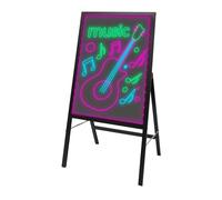 Tableau publicitaire lumineux à LED - 50 x 70 cm - Avec télécommande - 7 couleurs et 11 modes clignotants - Pour les maisons, les mariages, les restaurants et les cafés