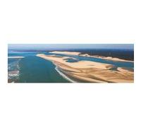 Tableau sur toile bassin d'Arguin dune du Pilat 30x97 cm CEANOTHE Décoration Murale Art Décoratif Muraux Peinture Imprimée en HD Salon Chambre Bureau Fabriqué en France Bleu G