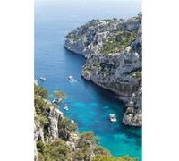 Tableau sur toile calanque d'En Vau vue du ciel 30x45 cm CEANOTHE Décoration Murale Art Décoratif Muraux Peinture Imprimée en HD Salon Chambre Bureau Fabriqué en France Vert G